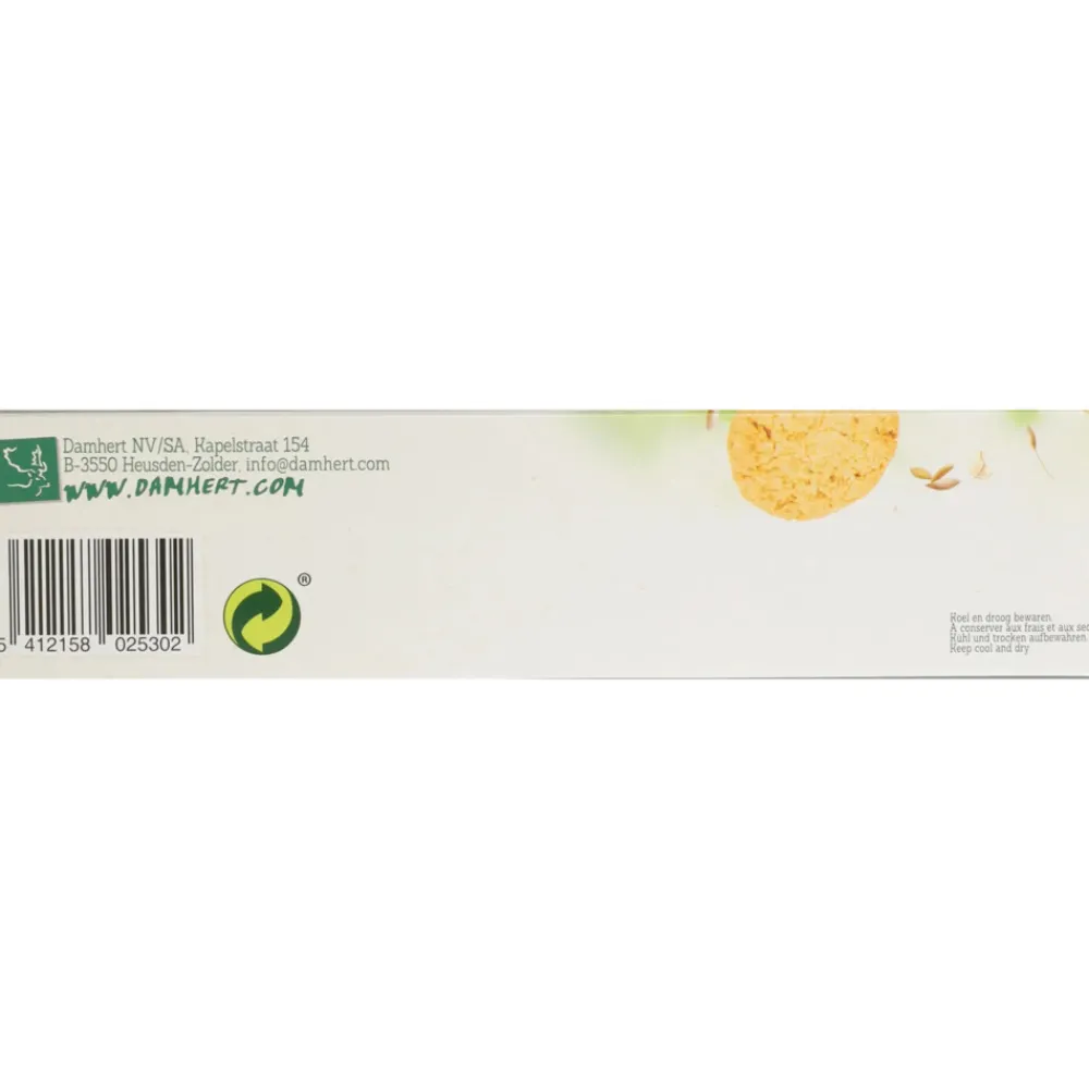 3x Haverkoekjes Zonder Suikers 160 gr^Damhert Hot