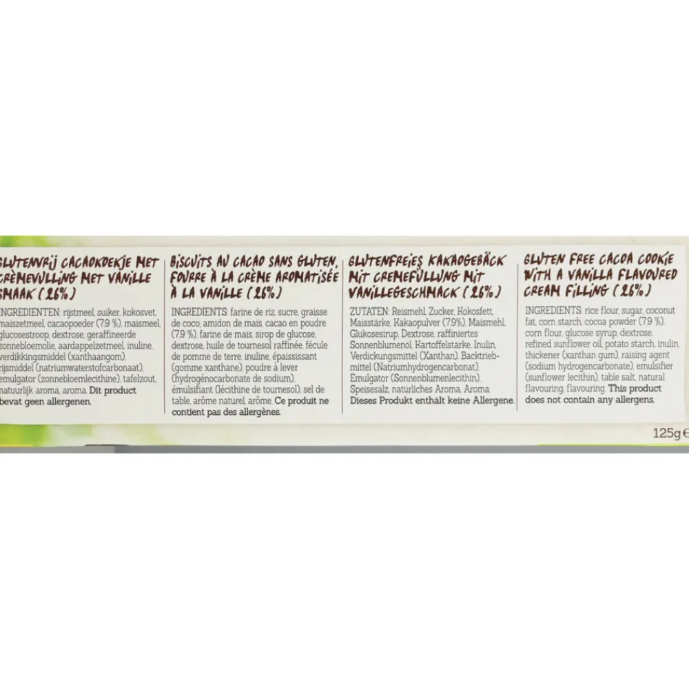 New 3x Koek Rikkies Glutenvrij Lactosevrij 125 gr Glutenvrij|Snacks & Tussendoortjes