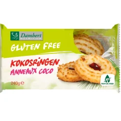 Outlet 3x Kokosringen Fruitvulling Glutenvrij 240 gr Koek|Glutenvrij