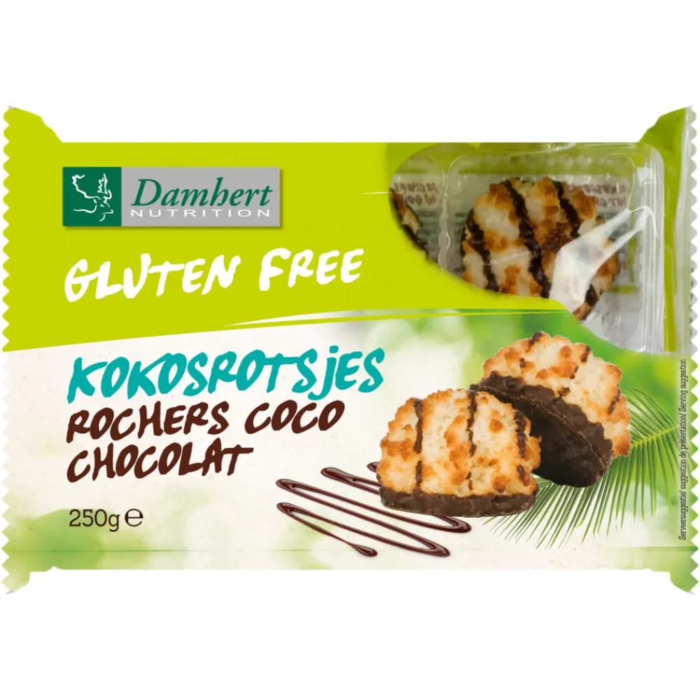 Online 3x Kokosrotsjes Chocolade Glutenvrij 250 gr Koek|Glutenvrij