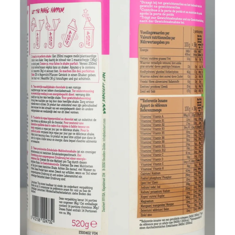 Clearance 3x Maaltijdshake Chocolade 520 gr Sportvoeding & Drank|Dranken