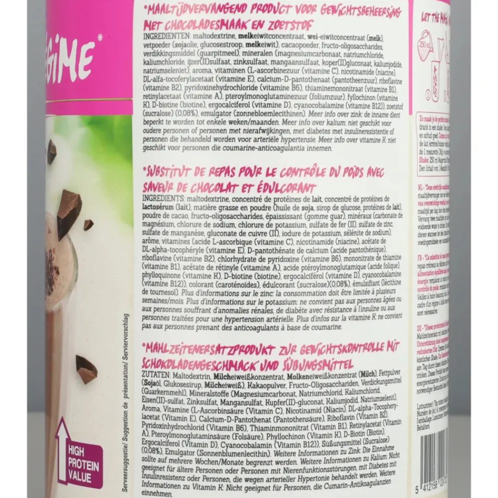 Clearance 3x Maaltijdshake Chocolade 520 gr Sportvoeding & Drank|Dranken