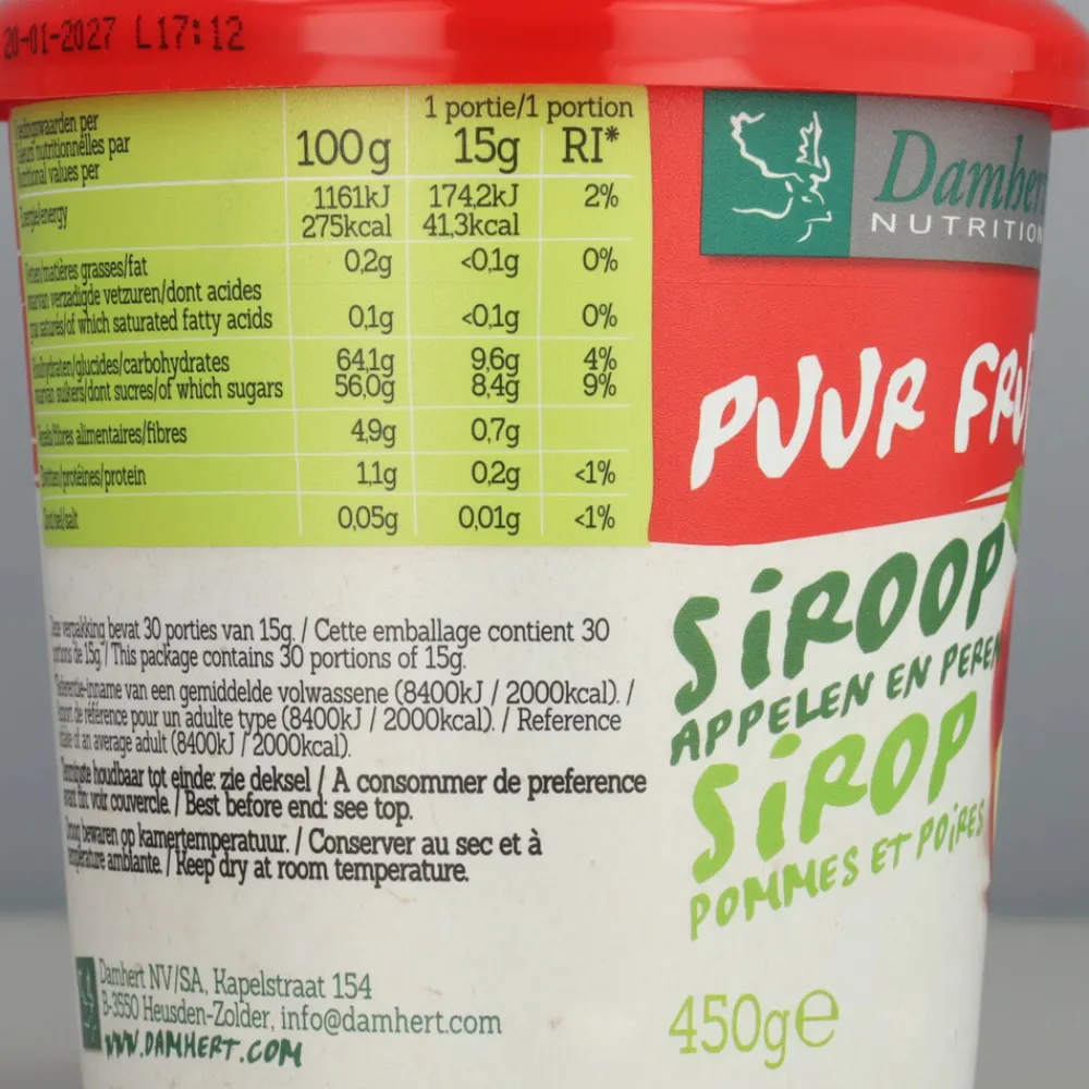 Best 3x Siroop Appel Peer zonder Suiker 450 gr Beleg