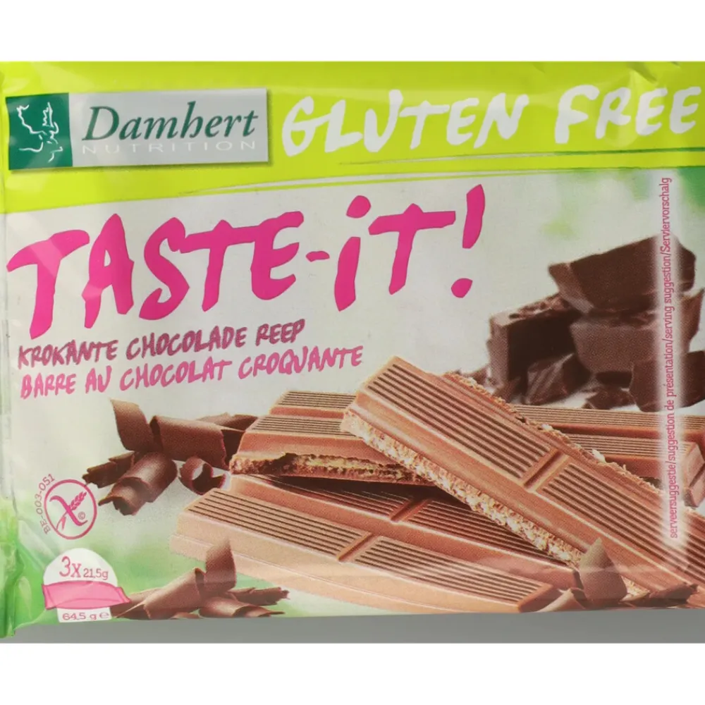 Chocolade|Glutenvrij<Damhert 3x Taste-It Snack Glutenvrij 64,5 gr