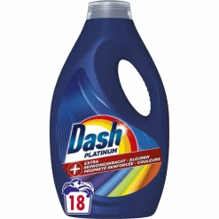 Wasmiddel<Dash 4x Vloeibaar Wasmiddel Platinum Color 18 Wasbeurten 810 ml