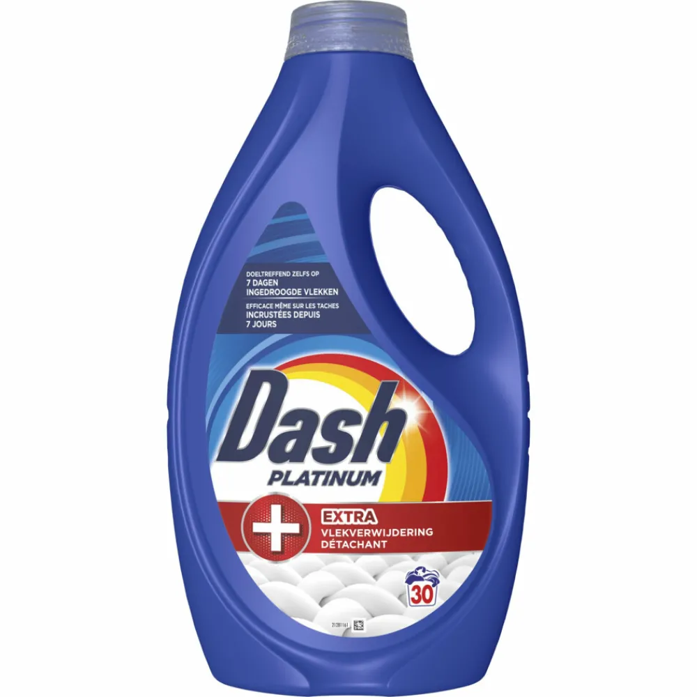 Wasmiddel<Dash 4x Vloeibaar Wasmiddel Platinum 30 Wasbeurten 1350 ml