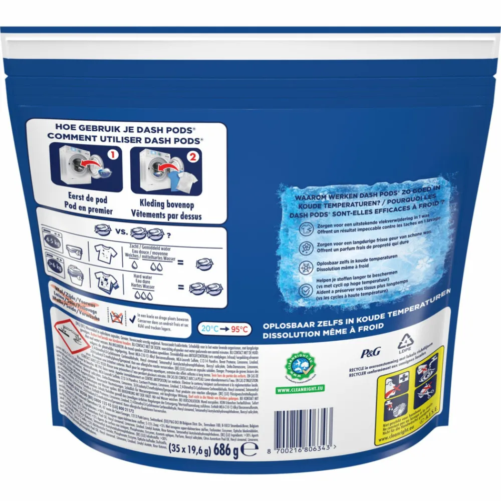 3x Wasmiddelcapsules 4in1 Pods Zeebries 35 stuks^Dash Discount