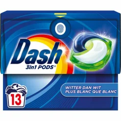 4x Wasmiddelcapsules 3in1 Pods Witter dan Wit 13 stuks^Dash Discount