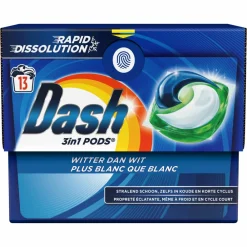 4x Wasmiddelcapsules 3in1 Pods Witter dan Wit 13 stuks^Dash Discount