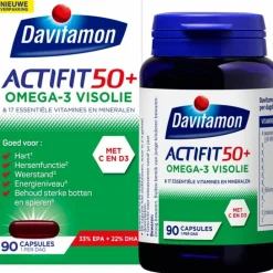 New 2x Actifit 50+ Omega-3 Visolie 90 capsules Mineralen