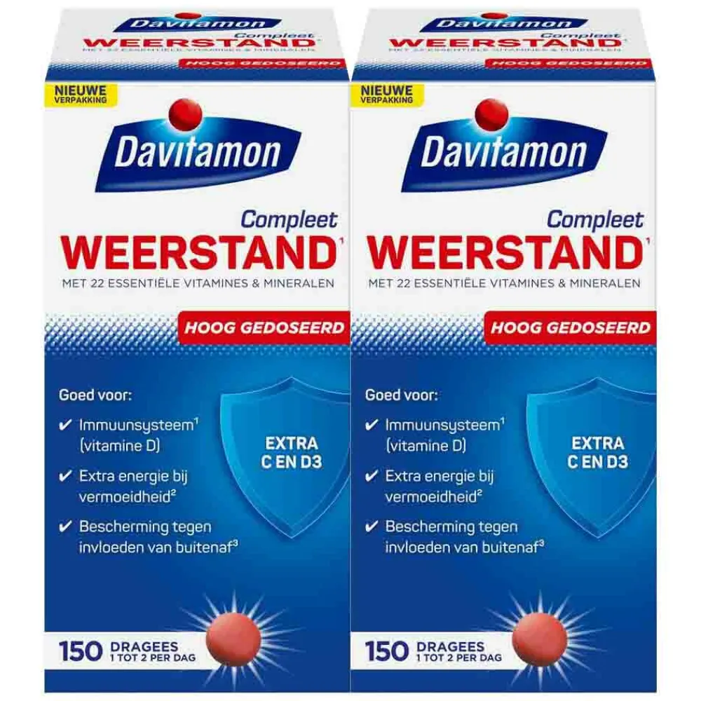Best 2x Compleet Weerstand Hoog Gedoseerd 150 stuks Multi Vitaminen En Mineralen