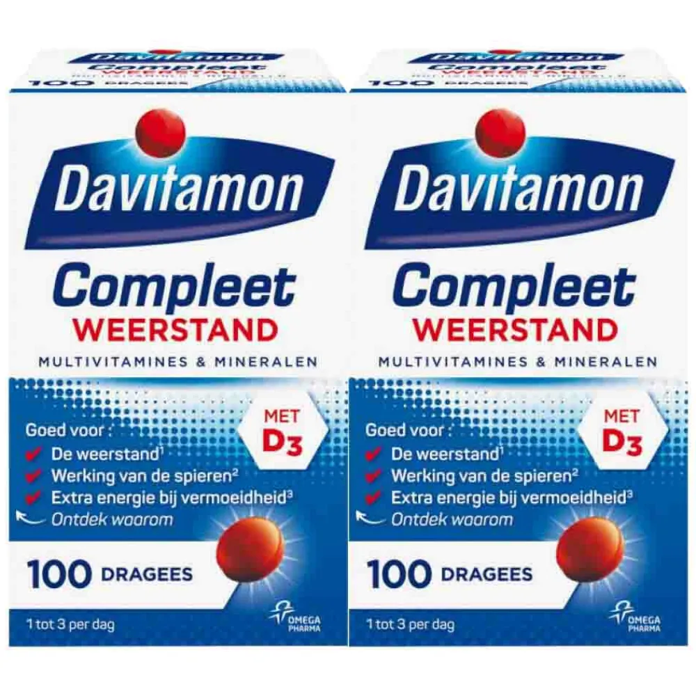 Multi Vitaminen En Mineralen<Davitamon 2x Compleet Weerstand 100 stuks