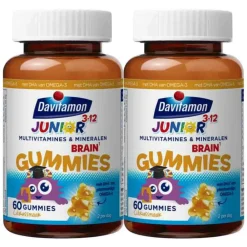 2x Junior Brain Multivitamines Citrus 60 gummies^Davitamon Outlet