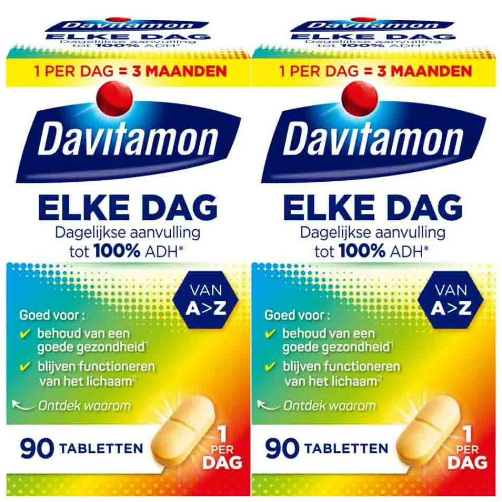 Online 2x Elke Dag 90 tabletten Multi Vitaminen En Mineralen