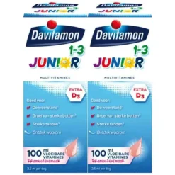 2x Junior 1+ Framboos 100 ml^Davitamon Hot
