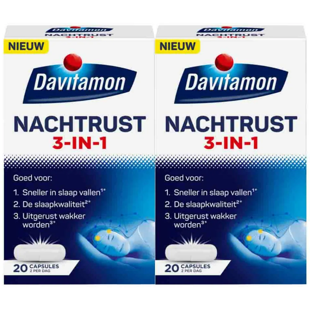Clearance 2x Nachtrust 3-in-1 20 capsules Rustgevend & Slapen