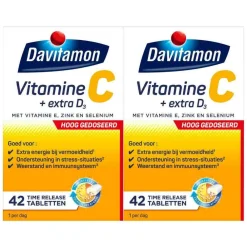 2x Vitamine C Hoog Gedoseerd + Extra D3 42 tabletten^Davitamon Sale