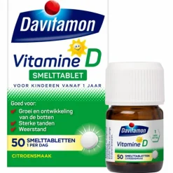 Vitaminen & Supplementen|Vitaminen<Davitamon 2x Vitamine D Kind 50 smelttabletten