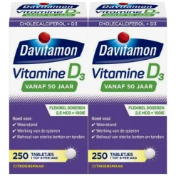 Clearance 2x Vitamine D3 Vanaf 50 Jaar 250 tabletten Vitaminen 50+