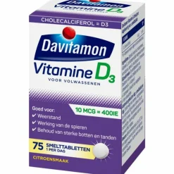 Sale 2x Vitamine D Volwassenen 75 smelttabletten Vitaminen