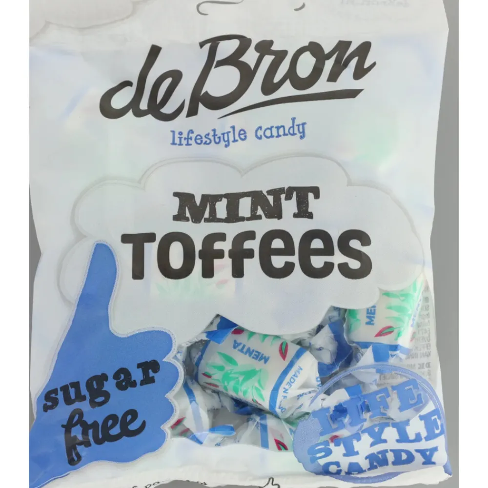 3x Suikervrije Mint Toffee 90 gr^De bron Hot