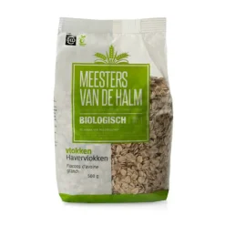 Ontbijtgranen<De halm 3x Biologisch Havervlokken Grof 500 gr