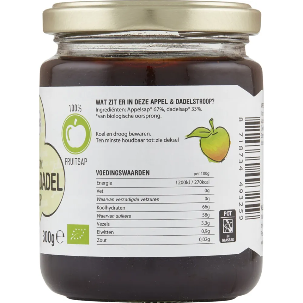 3x Bio Appel & Dadelstroop 300 gr^de Kleine Keuken Sale