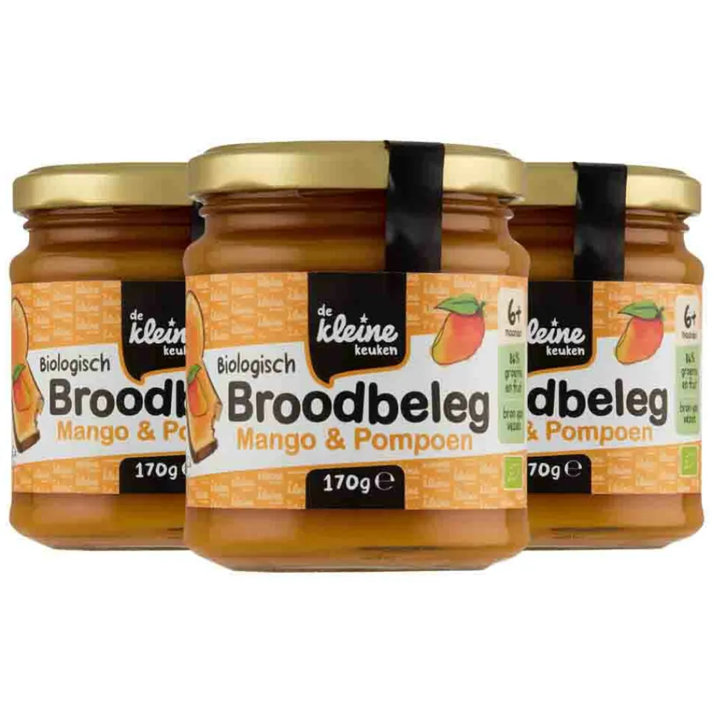 Online 3x Bio Mango en Pompoen Spread 170 gr Baby & Peutervoeding