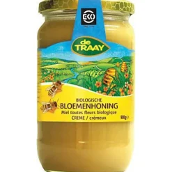 3x Honing Bloemen Creme Eko 900 gr^De Traay
