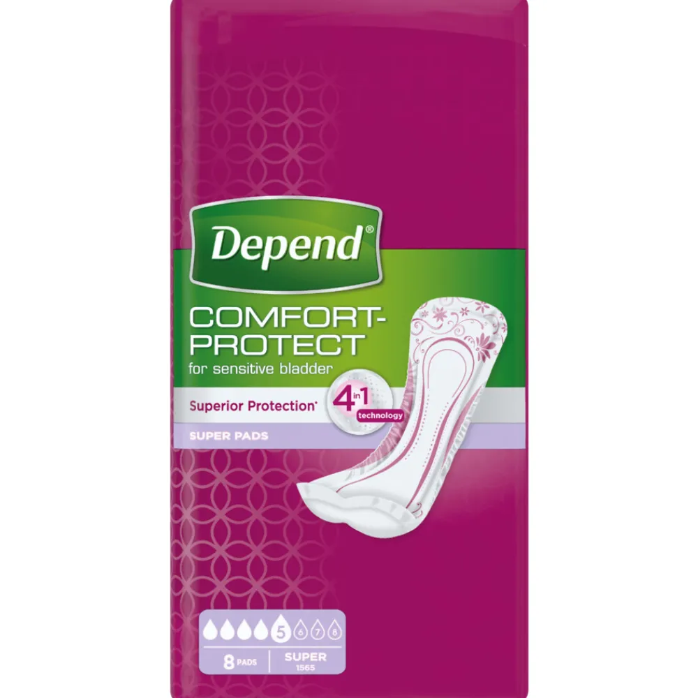 Incontinentie<Depend 6x Pads Super 8 stuks