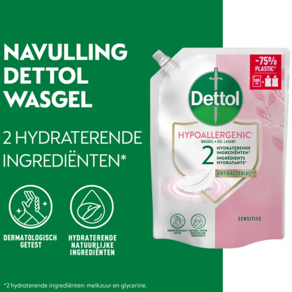 3x Refill Handzeep Sensitive 500 ml^Dettol Discount