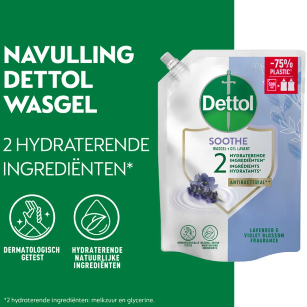 Handverzorging<Dettol 6x Refill Handzeep Relaxing Lavender 500 ml