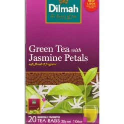 Thee<Dilmah 3x Jasmijn Groene Thee 20 stuks