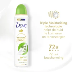 6x Deodorant Spray Advanced Care Cucumber & Green Tea 150 ml^Dove Hot