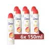 6x Deodorant Spray Perzik 150 ml^Dove Clearance