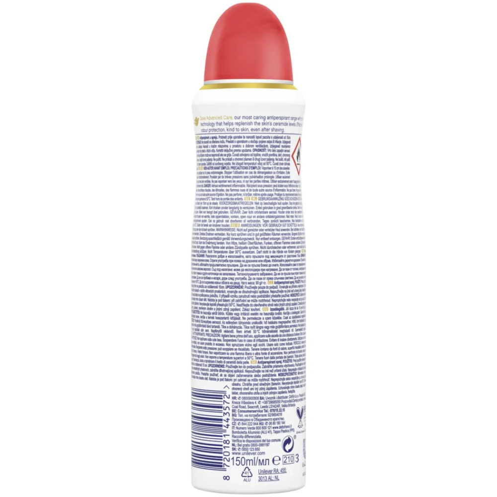 6x Deodorant Spray Perzik 150 ml^Dove Clearance