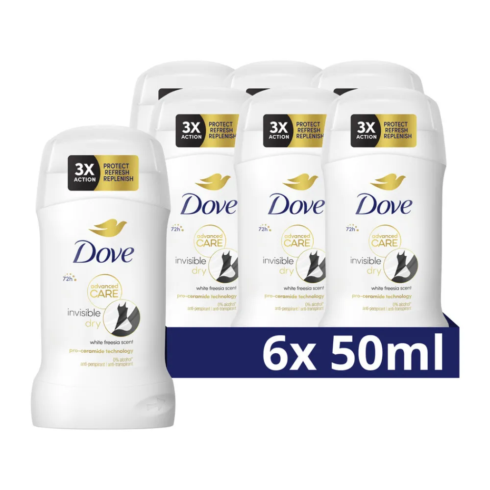 Deodorant<Dove 6x Deodorant Stick Invisible Dry 50 ml