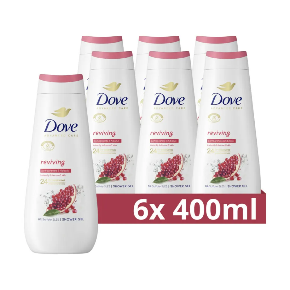 6x Douchecrème Reviving 400 ml^Dove Best