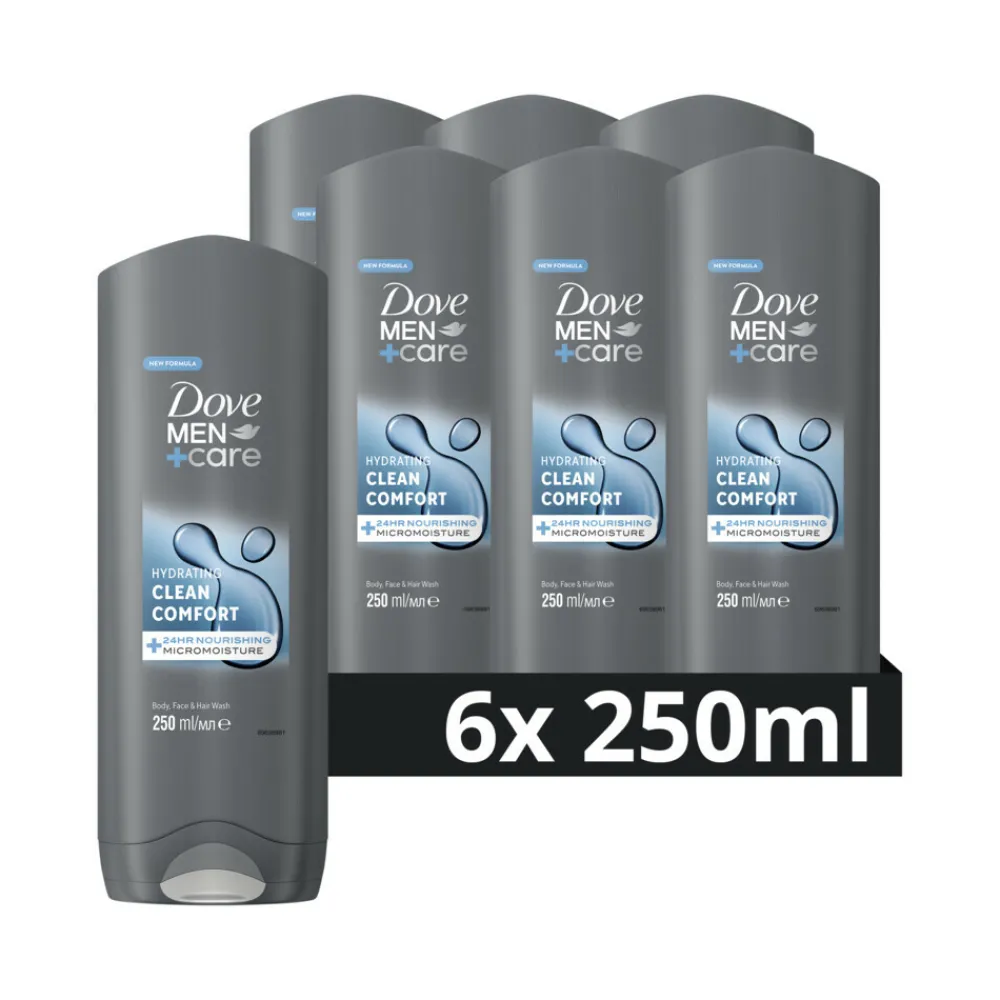Bad & Douche<Dove 6x Douchegel Men+ Care Clean Comfort 250 ml