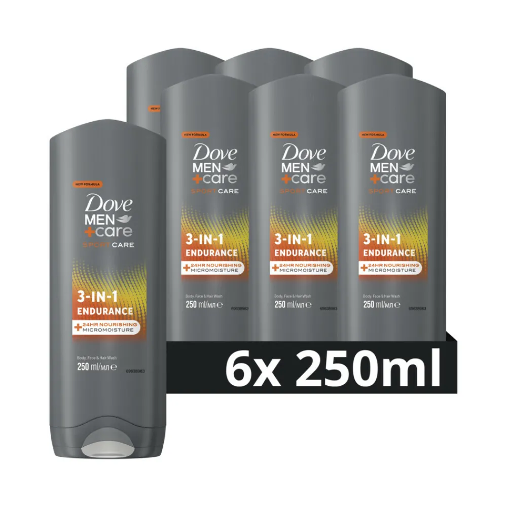 6x Douchegel Men+ Care Sport 250 ml^Dove Clearance