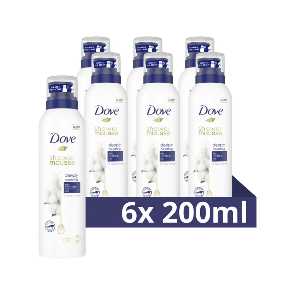 Best 6x Shower Foam Deeply Nourishing Cotton Oil 200 ml Bad & Douche