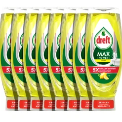 Handafwas<Dreft 8x Max Power Afwasmiddel Lemon 730 ml