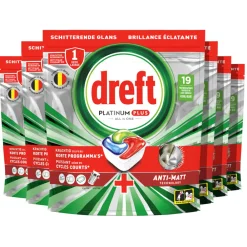 Online 6x Vaatwastabletten Platinum Plus All In One 19 stuks Machineafwas