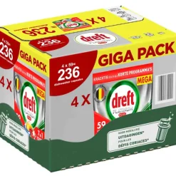 Machineafwas<Dreft 4x Vaatwastabletten Platinum Plus All In One Citroen 59 stuks