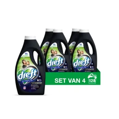 Clearance 4x Vloeibaar Wasmiddel Zwart & Donker 32 Wasbeurten 1,4 liter Wasmiddel