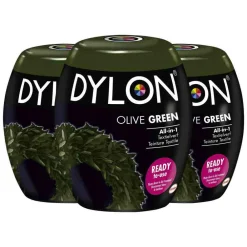 Textiel & Leerverf<Dylon 3x Textielverf Olive Green 350 gr