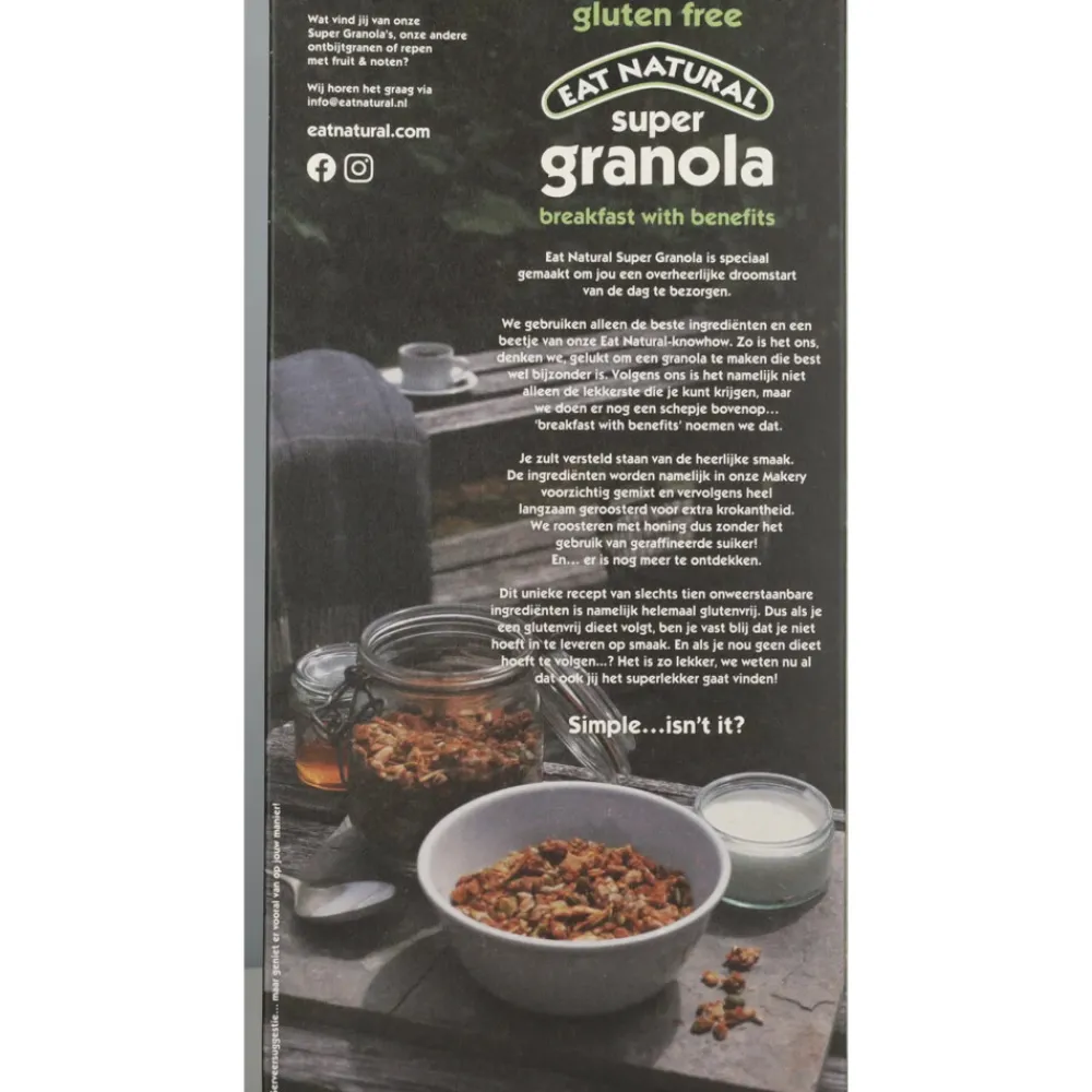 5x Super Granola Boekweit Glutenvrij 400 gr^Eat natural Discount