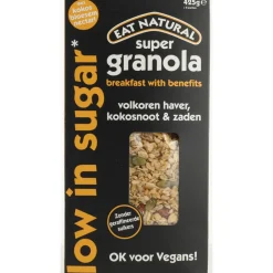 Ontbijtgranen<Eat natural 5x Super Granola Laag in Suikers met Volkoren Haver, Kokosnoot & Zaden 425 gr
