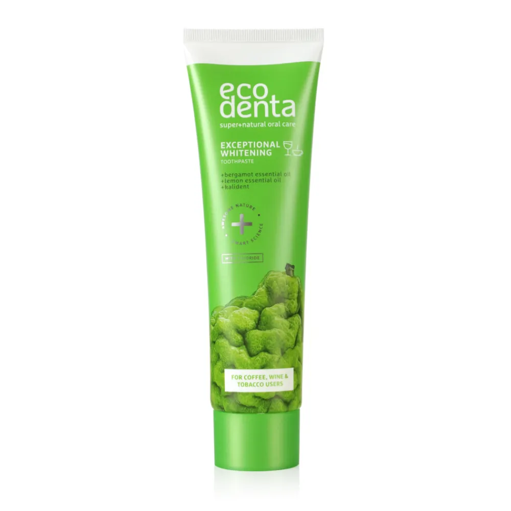 4x Tandpasta Whitening Bergamot Citroenoliën & Kalident 100 ml^Ecodenta Discount