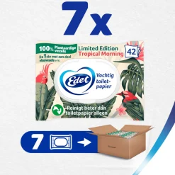 Toiletpapier<Edet 7x Limited Edition Vochtige Toiletpapier 42 stuks